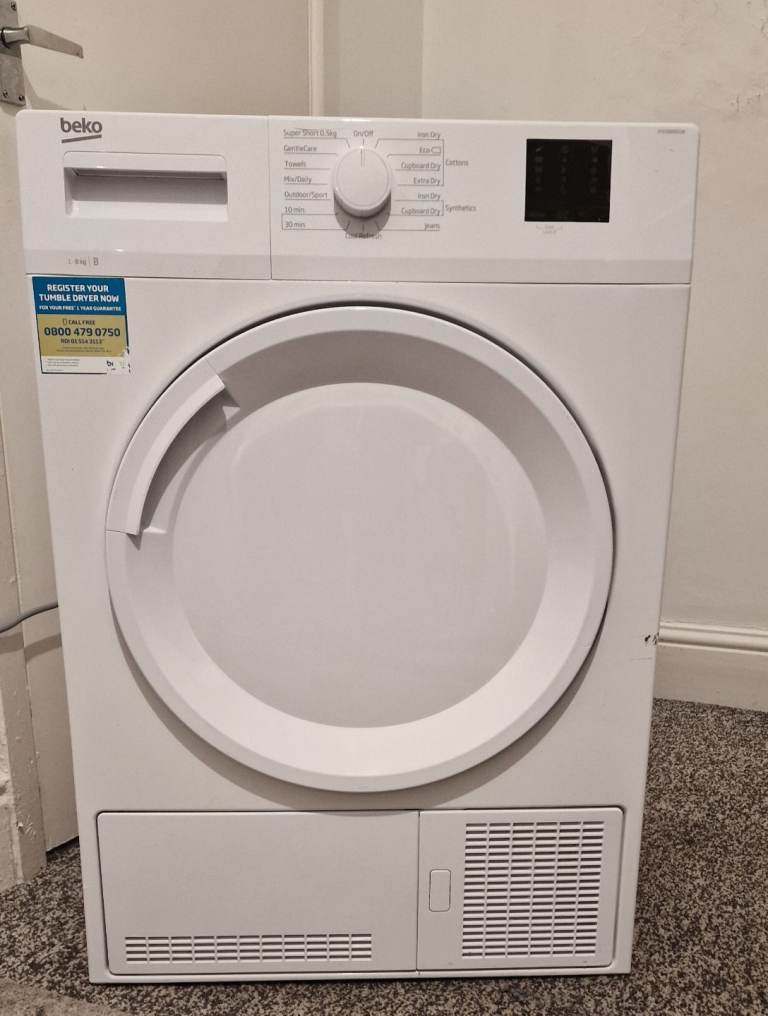 🔥 Beko DTKCE80021W 8kg Condenser Tumble Dryer – White 🔥