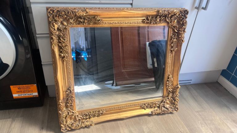 Ornate Gold Framed Mirror – Good Condition