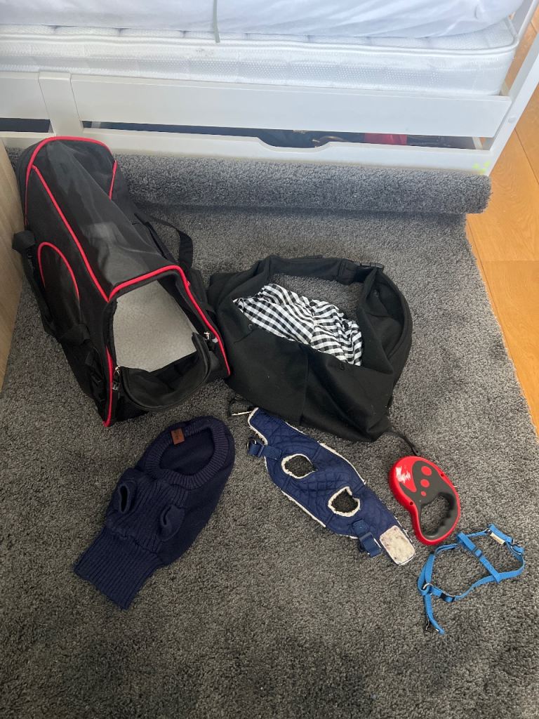 Small dog pet carrier bundle 