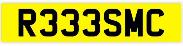 R333SMC Cherished number plate