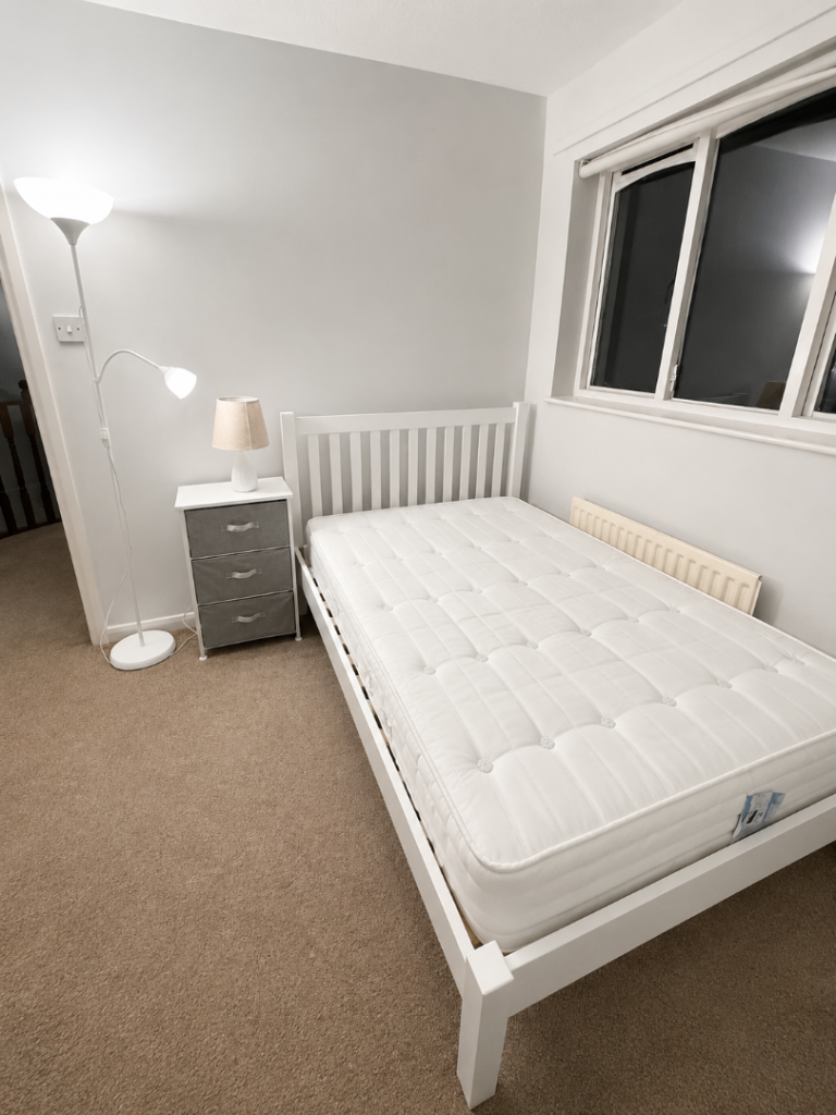 John Lewis double bed + mattress 