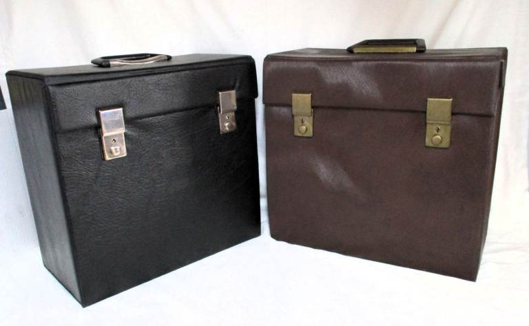 TWO 1960's STORAGE CASES  FOR 12 inch LP VINYL RECORDS