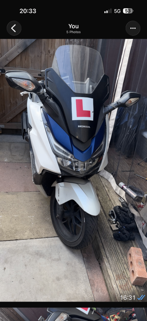 Honda forza 125 2016 mot dec 26 