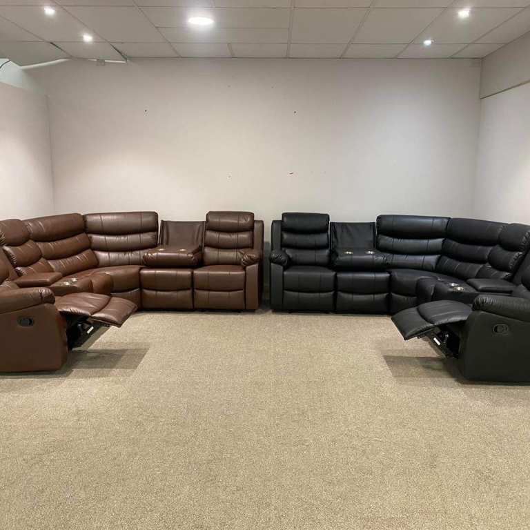 Designer Super-Comfy & High-Quality 3+2 Seater & Corner Electric Roma Recliner Sofa Suit For Sale 🚛