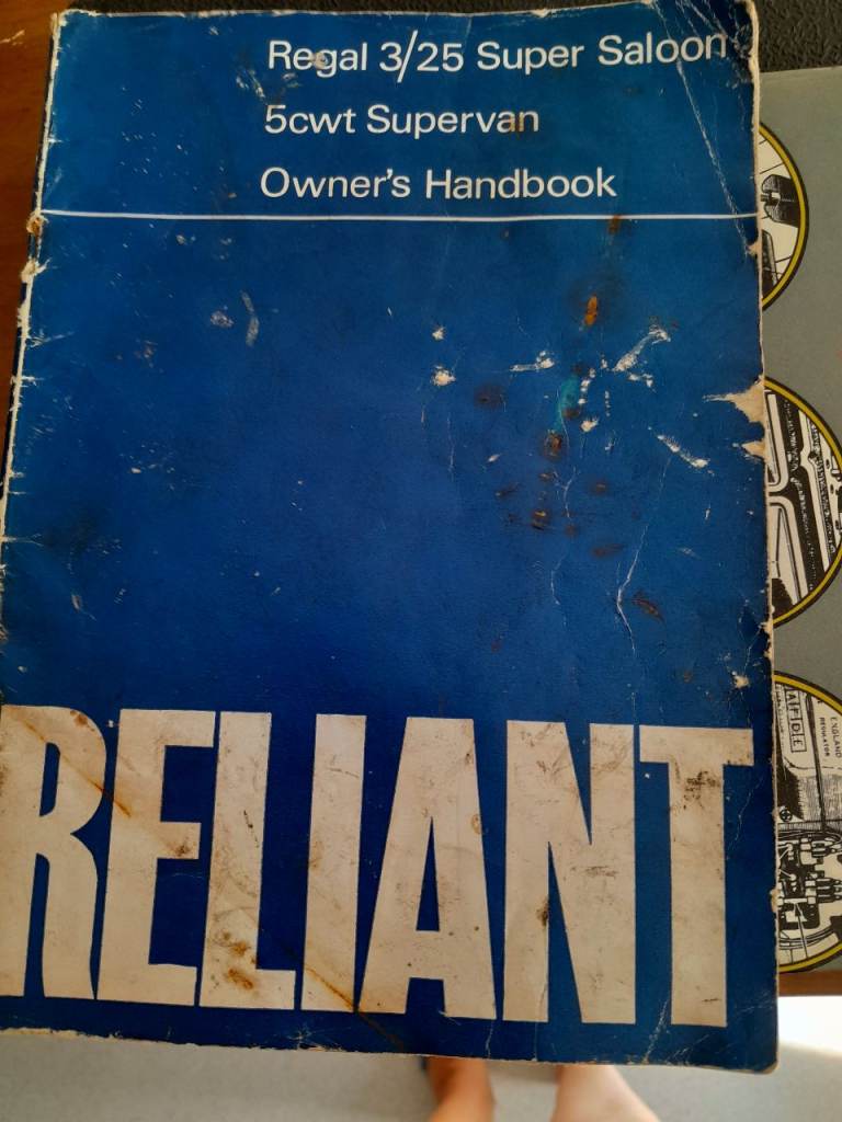 Reliant Regal 3/25 Super Saloon Owner's Handbook