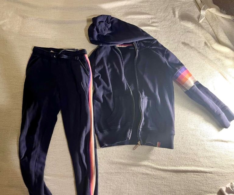 Girls Navy Tracksuit Set – Hoodie & Joggers