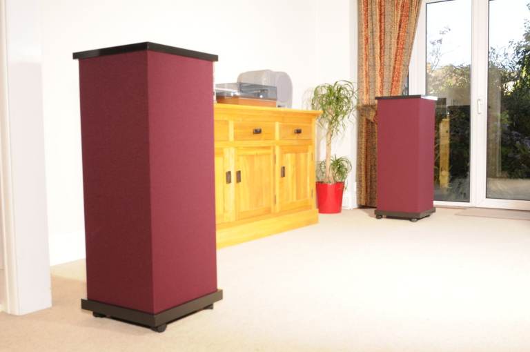 Hear More 360 (Radford) Isotropic Floorstanding Speakers. 3-Way, 12 Drivers per cabinet. 