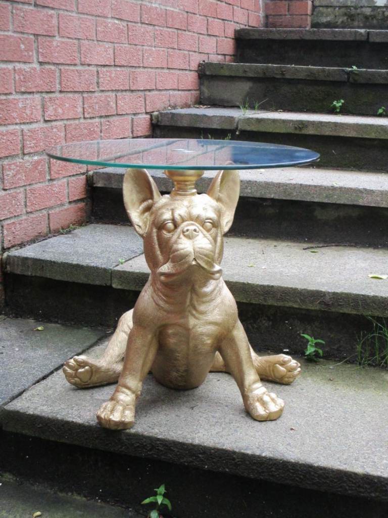 French Bulldog Side Table
