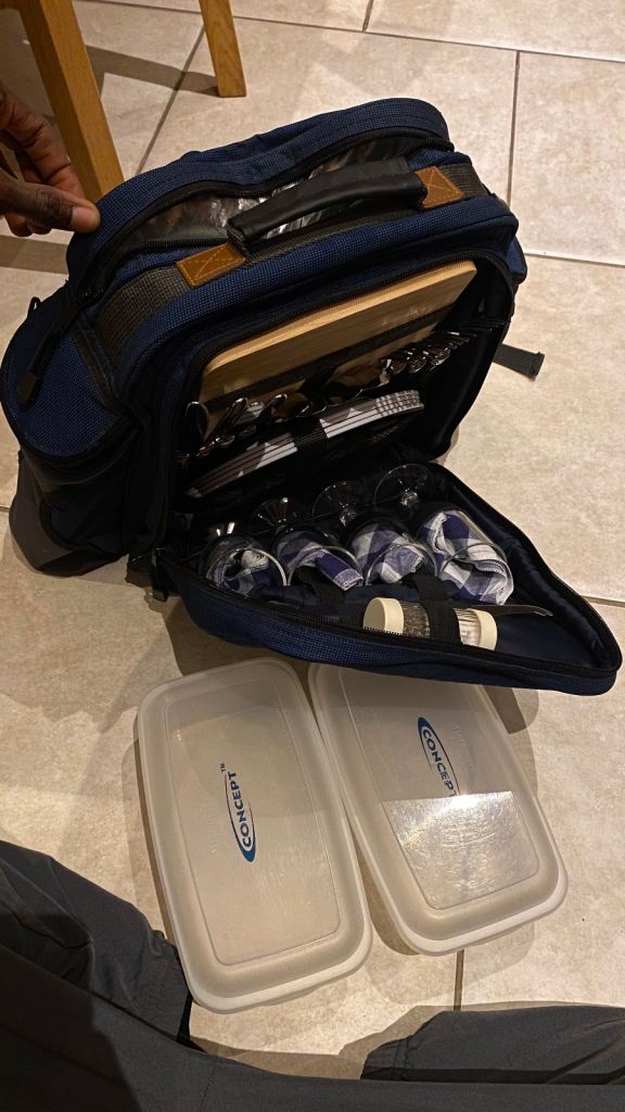 CONCEPT Picnic Backpack Set – Blue, Good Condition