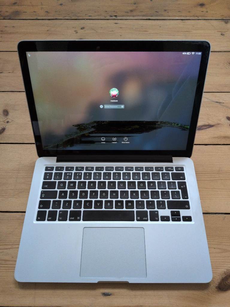 MacBook Pro 13 inch Pro Retina Mid 2014 2.6GHz 8gb Memory
