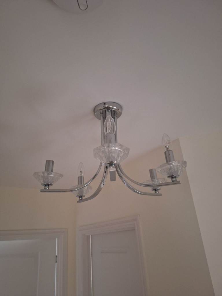 Chrome ceiling lights ×2