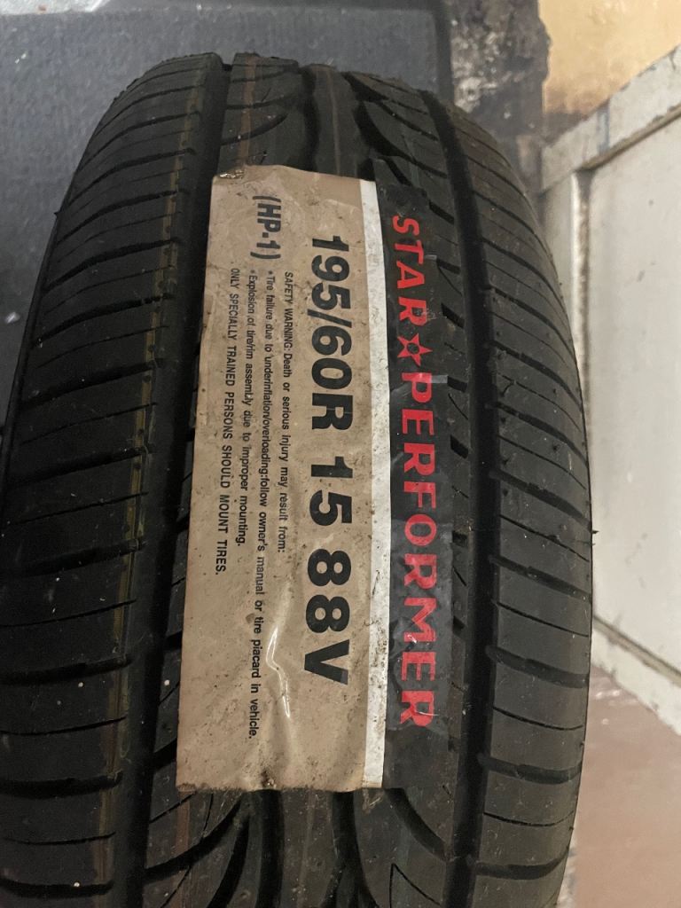 Brand new car tyre 