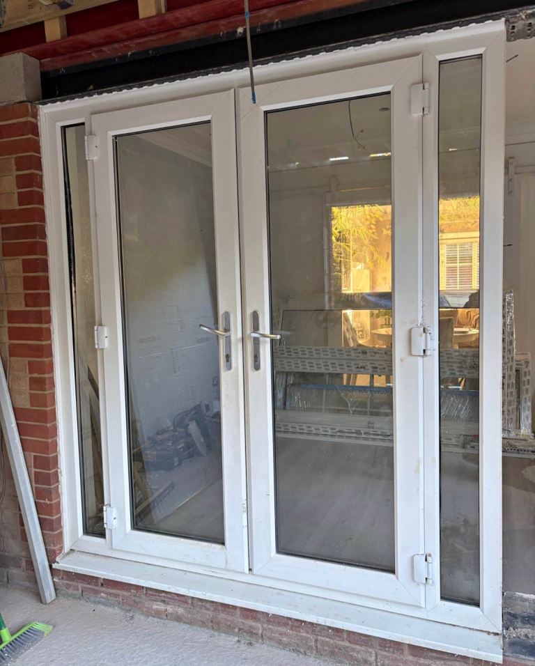UPVC French doors with side lights (Set35)