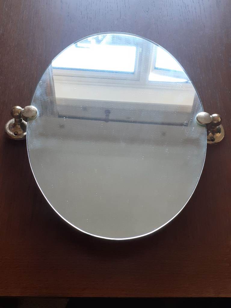 Small Oval Mirror with Matching Shelves