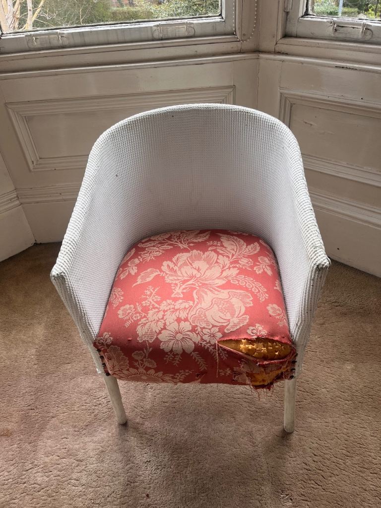 Two basket weave chairs for up cycling 