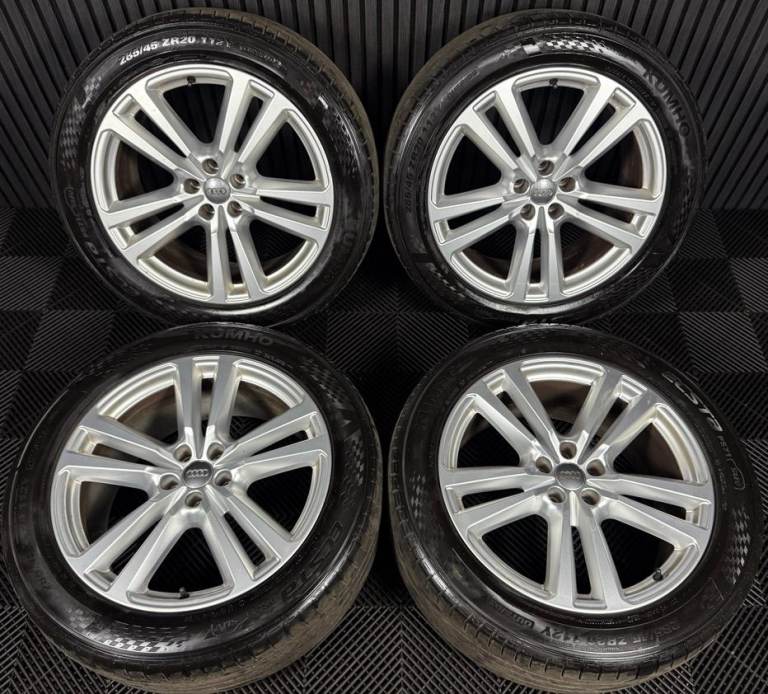 20'' GENUINE AUDI Q7 S LINE 5 DOUBLE SPOKE ALLOY WHEELS ALLOYS TYRES TOUAREG