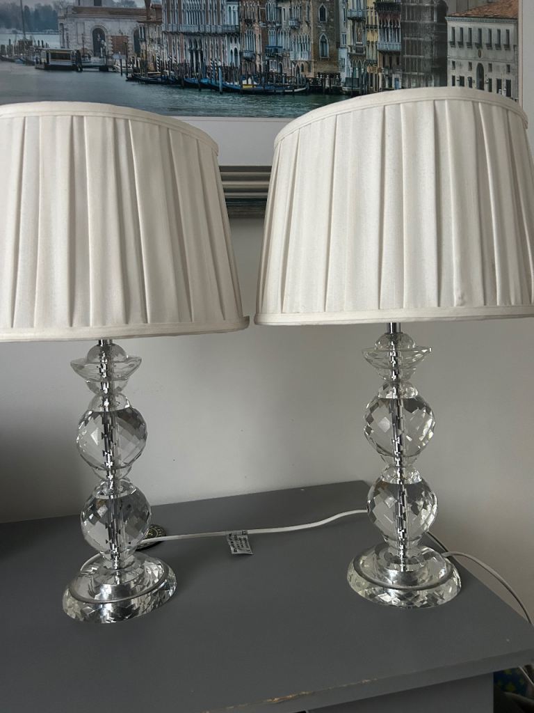 Crystal lamps with shades