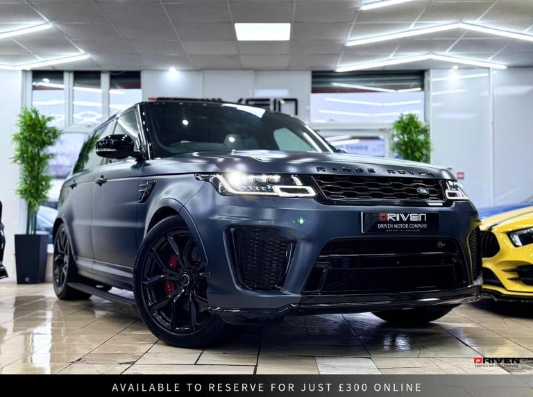 SATIN GREY! RANGE ROVER SPORT SVR 5.0 V8 + ALLOYS + HEADS UP + FREE DELIVERY !