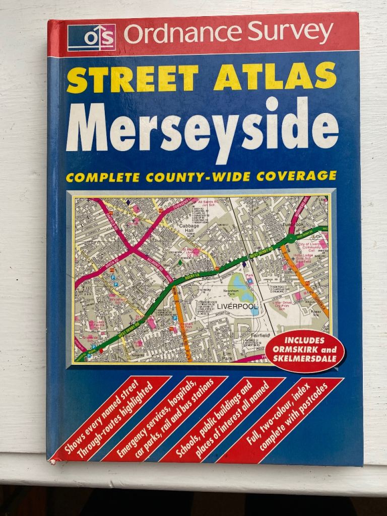 Merseyside Ordnance Survey Street Atlas 1997