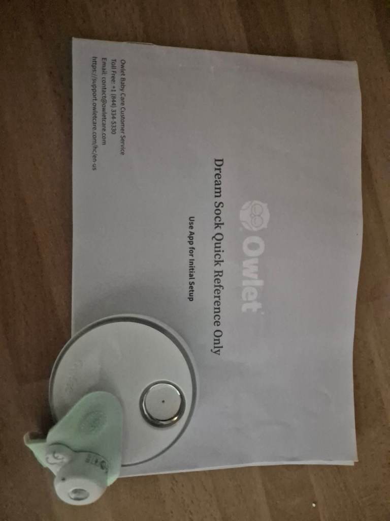 Owlet Dream Sock Smart Baby Monitor - Dusty Rose, New