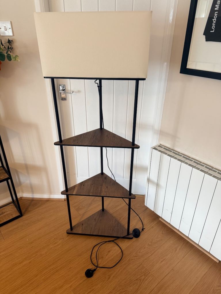 MOVING TO LONDON MUST GO **** Dunelm Fulton Corner Shelved Floor Lamp 