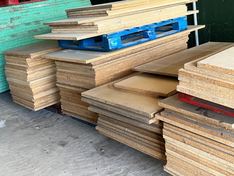 Large range of chipboards inch thick 