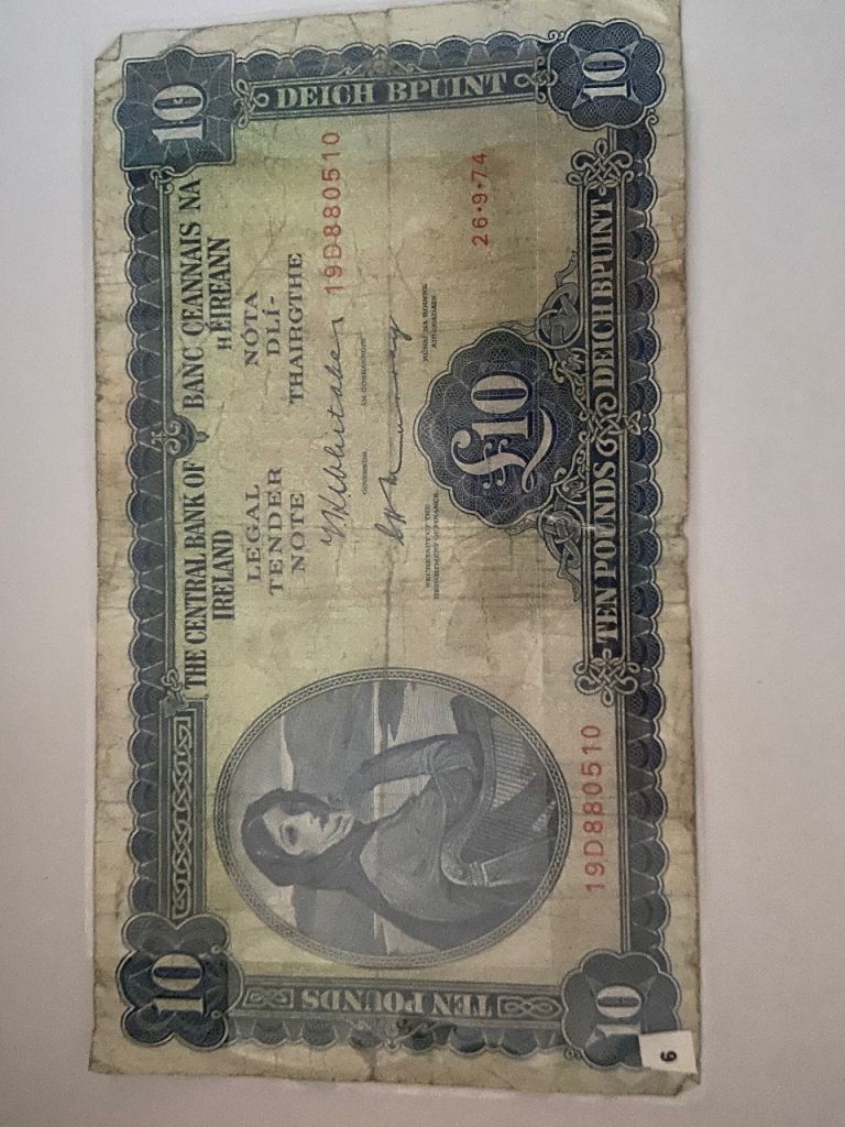 Vintage Irish Banknotes - Provincial Bank & Central Bank of Ireland