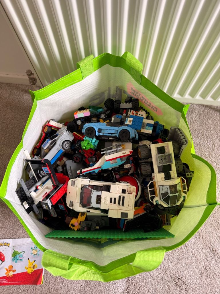 Large Bag of Mixed LEGO Bricks and Sets with Instructions