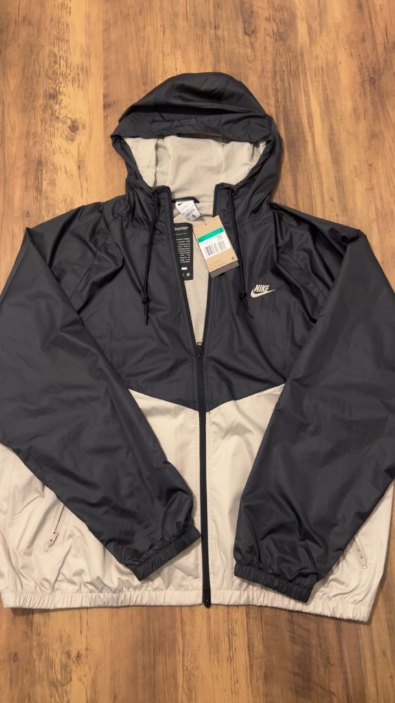 New Nike Windrunner Storm-Fit Jacket - Black/Beige, Size XL
