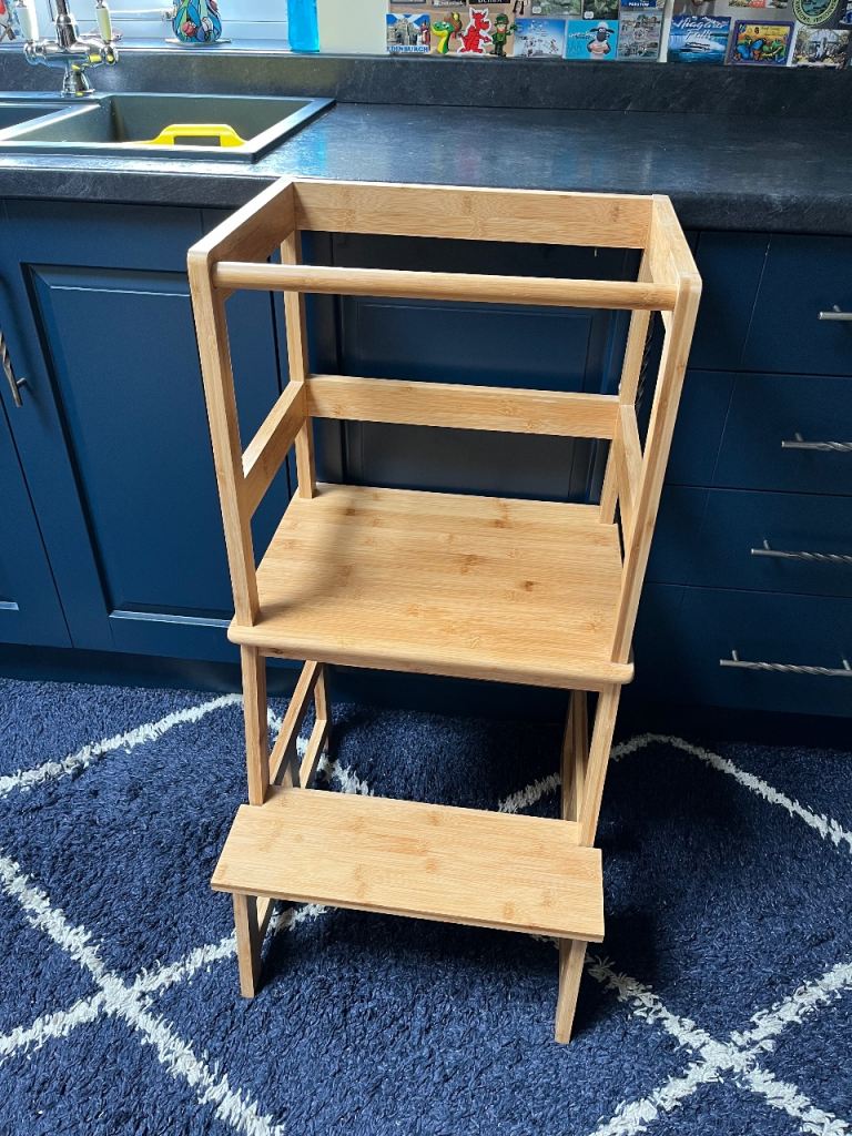 Wooden toddler standing tower