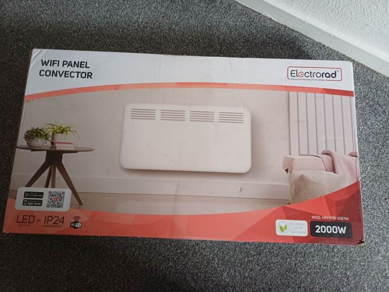 Electrorad WiFi Panel Convector Heater 2000W – New in Box
