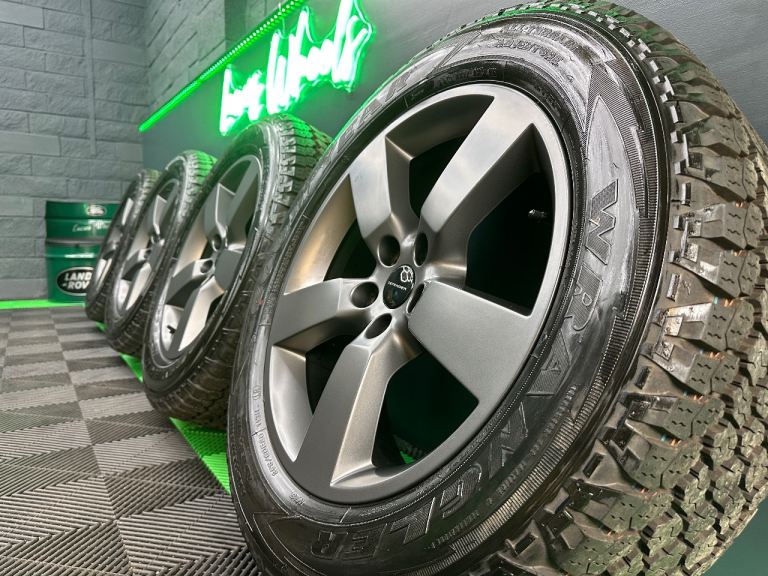 New Defender 90 / 110 L663 20 inch genuine style 5098 Grey Alloy Wheels 10mm+ Wrangler AT’s!