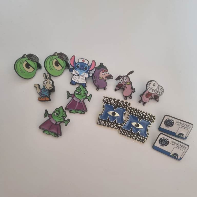 Disney & Cartoon Enamel Pin Badges – Monsters Inc, Lilo & Stitch & More – £1 Each 💚✨