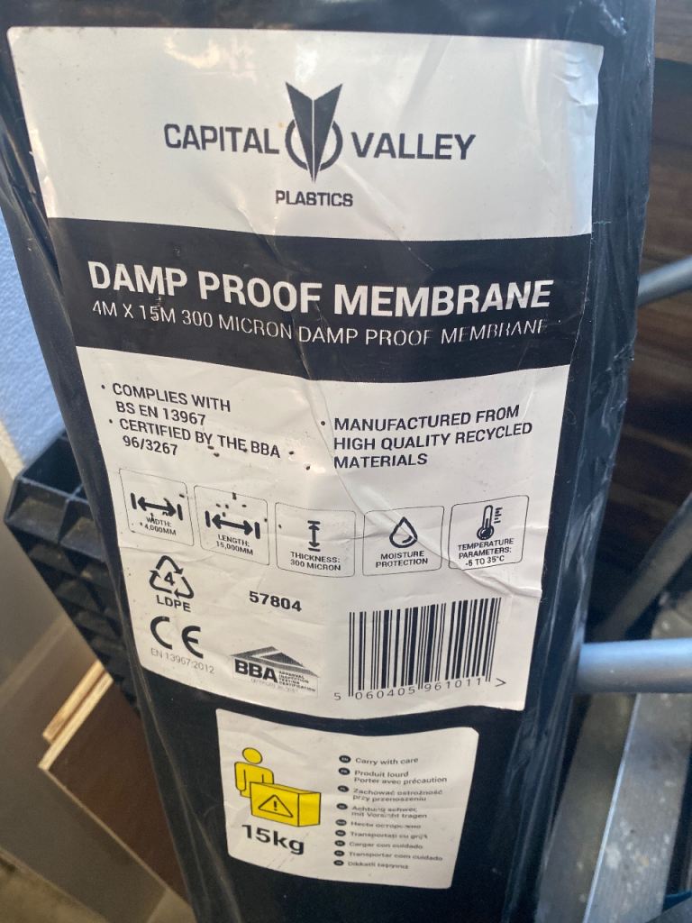 Damp proof membrane 4m x 15m 300 micron