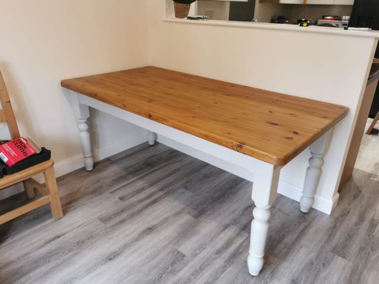 6 x 3 ft Pine Scrubtop Kitchen Table