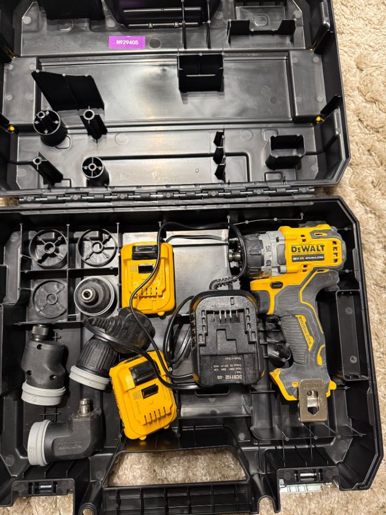 DeWalt DCD703L2T 12V XR Brushless Multi-Head Drill Driver with 2x 3Ah Batteries