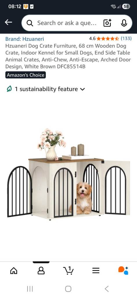 Dog crate furniture