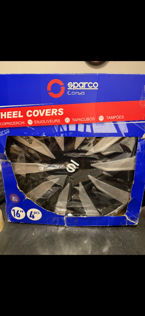SPARCO WHEEL COVERS 16” NEW