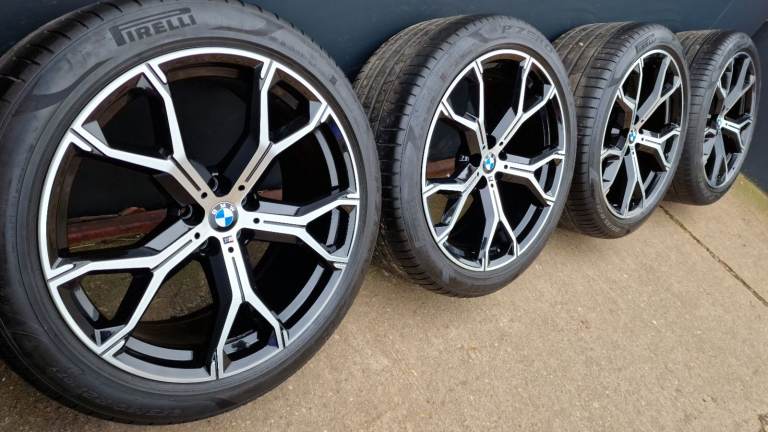 Genuine BMW 741m 21" Alloy Wheels MSport G05 G06 X5 X6 Black Edition
