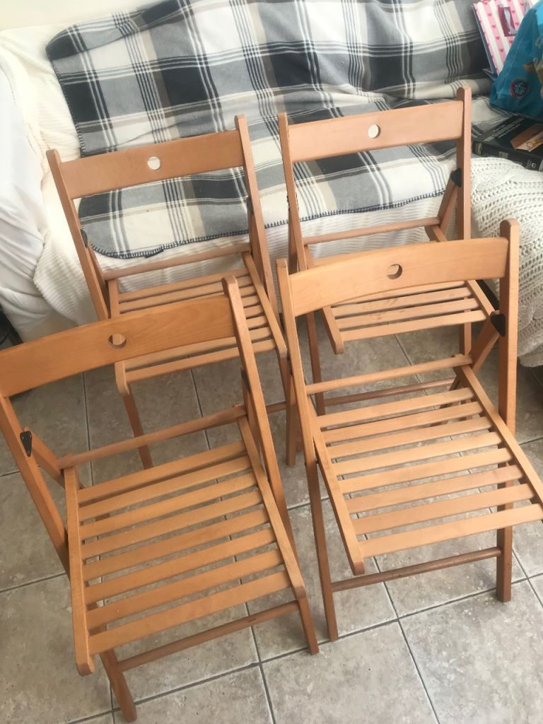 IKEA folding chairs and cushions