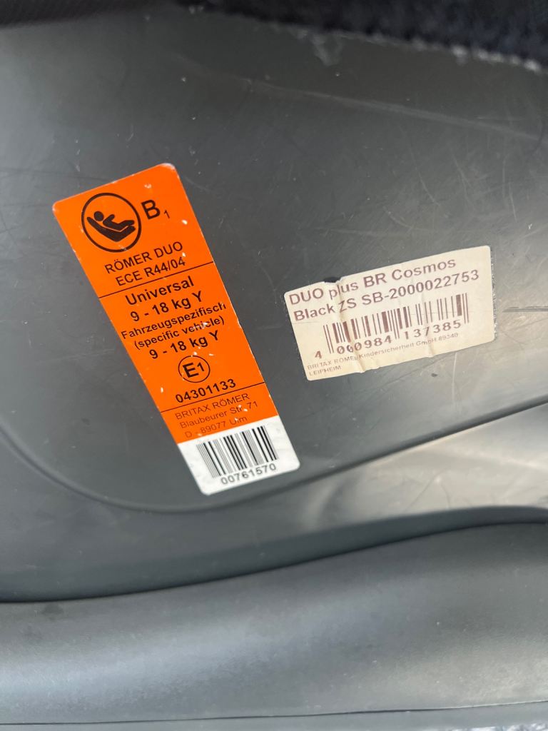 Britax Duo Plus ISOFIX Car Seat 9-18 Kg