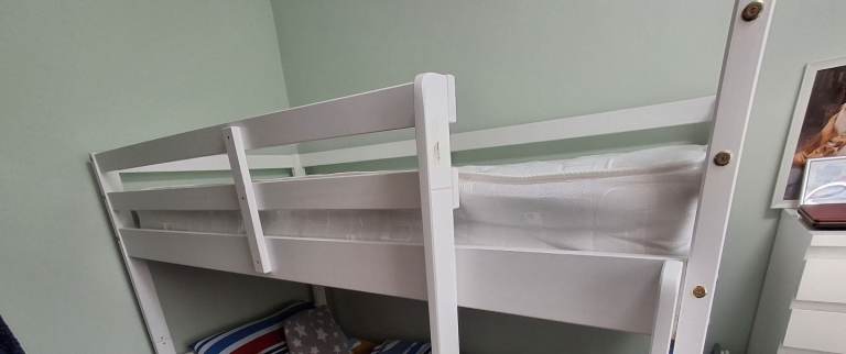 Single wooden bed & mattress