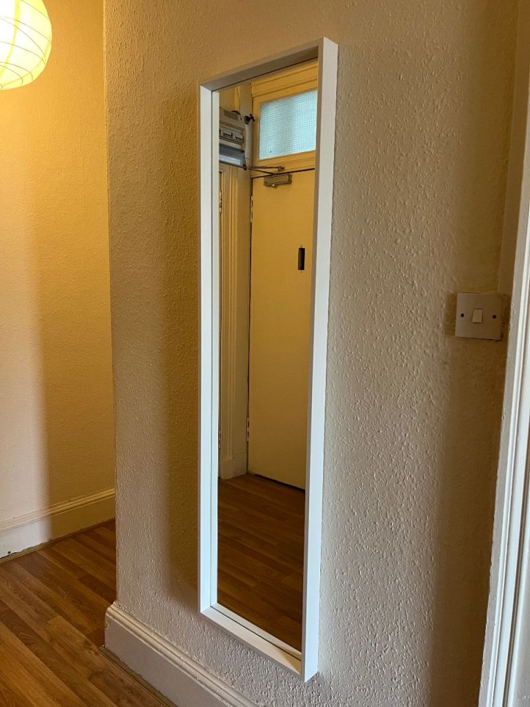 Full Length IKEA White Framed Mirror – Good Condition
