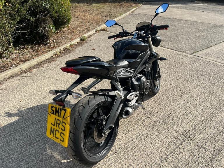 2017 17 TRIUMPH STREET TRIPLE S 765 NAKED BLACK 765S HISTORY HPI CLEAR
