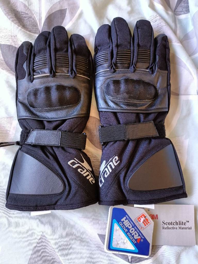 New Crane motorbike gloves