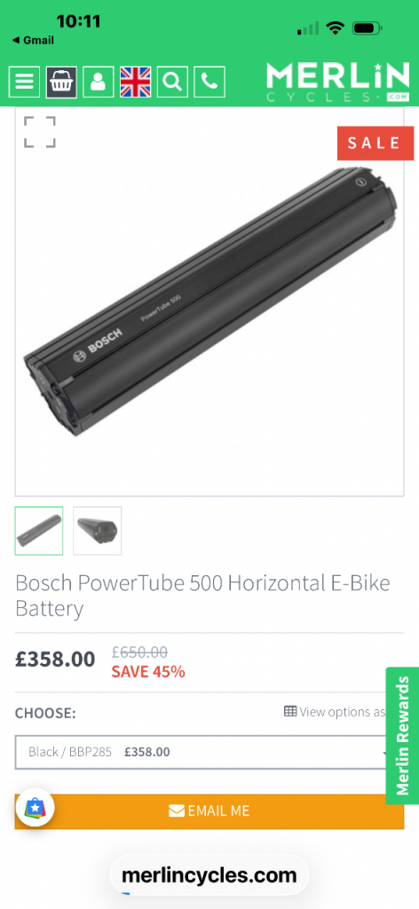 Bosch e-bike battery 