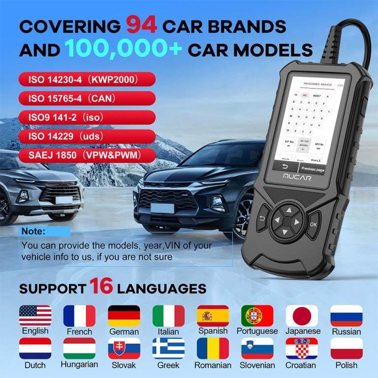 MUCAR CDE900 Pro OBD2 Car Diagnostic Scanner 2025 New Version