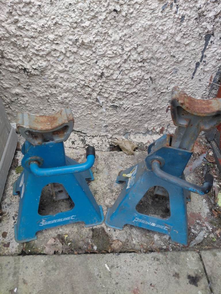 Authentic Silverline pair jack stands 3 tonne