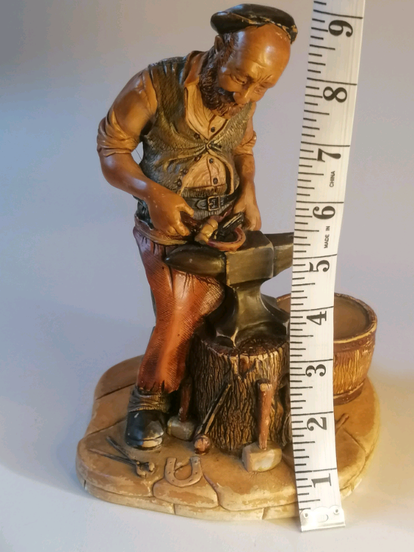 9- inch Naturecraft Blacksmith Figurine Congleton England  Made 1973..