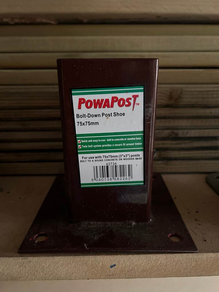 bolt down fence post supports